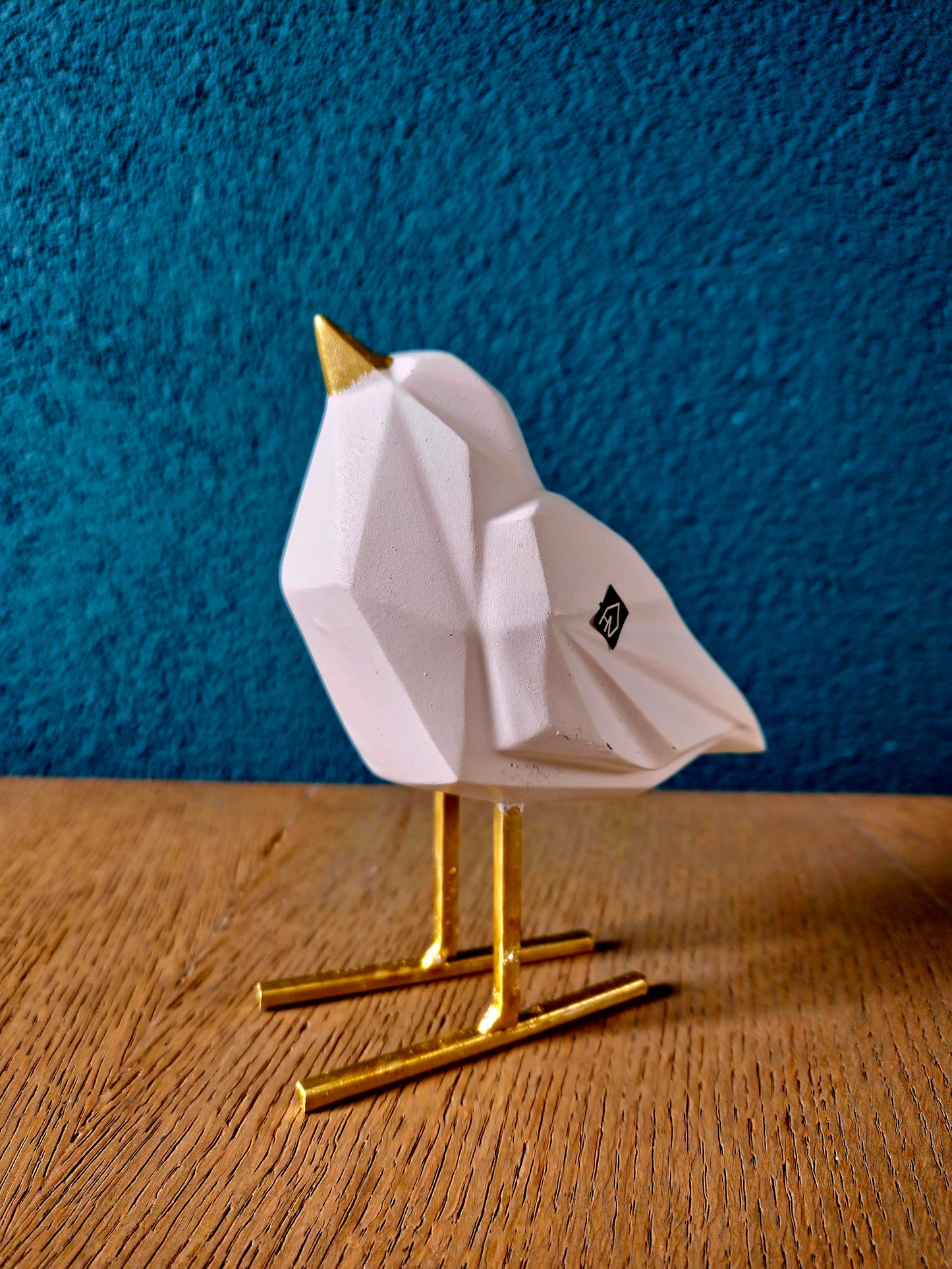 Vogel met origami-look