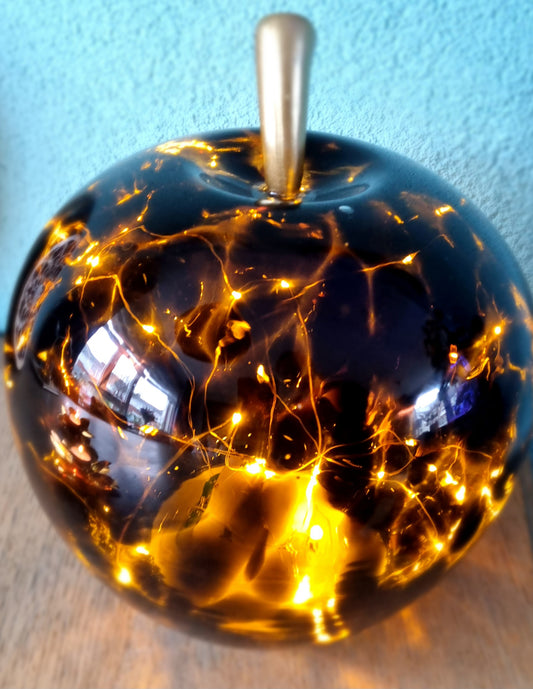 Ledlamp decoratie appel bruin glas